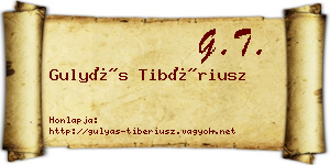 Gulyás Tibériusz névjegykártya